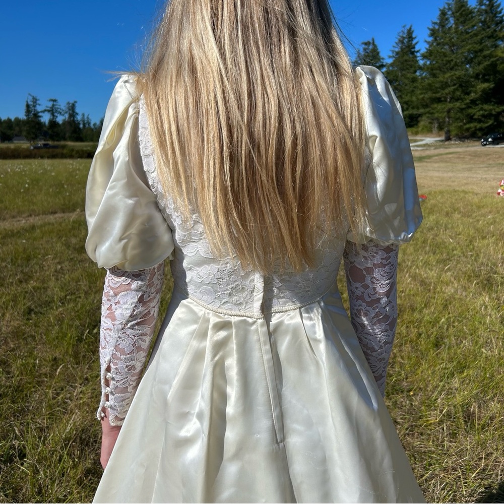 Vintage 70s Gunne Sax Romantic Renaissance Bridal Collection Wedding Dress Sz 9 - Picture 7 of 15